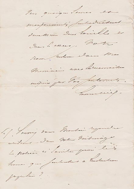 Lettre autographe signée par Alphonse de Lamartine